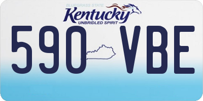 KY license plate 590VBE