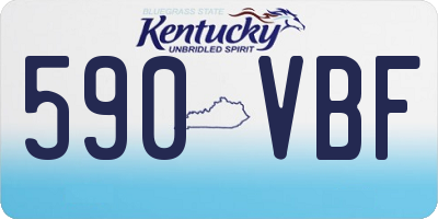 KY license plate 590VBF