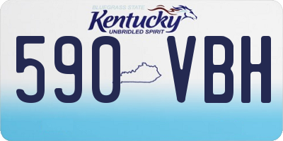 KY license plate 590VBH
