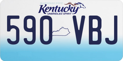 KY license plate 590VBJ
