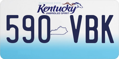 KY license plate 590VBK
