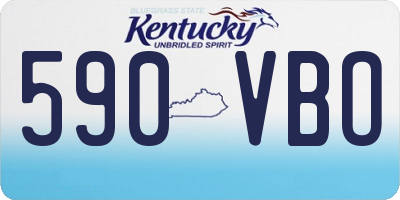 KY license plate 590VBO