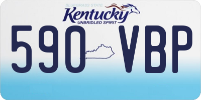 KY license plate 590VBP