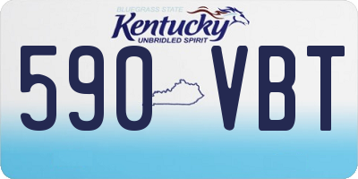 KY license plate 590VBT