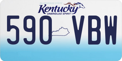 KY license plate 590VBW