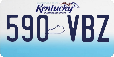 KY license plate 590VBZ
