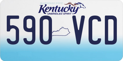 KY license plate 590VCD