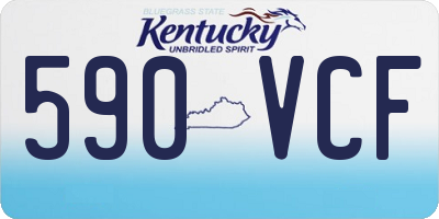 KY license plate 590VCF