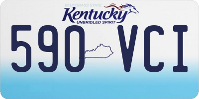 KY license plate 590VCI