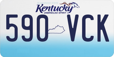 KY license plate 590VCK