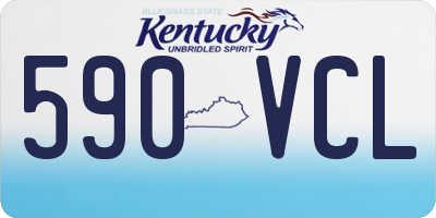 KY license plate 590VCL