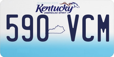 KY license plate 590VCM