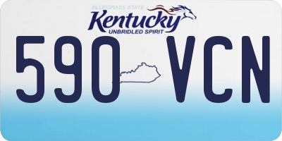 KY license plate 590VCN