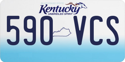 KY license plate 590VCS