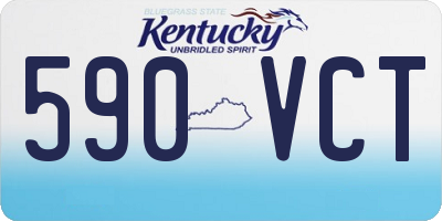 KY license plate 590VCT