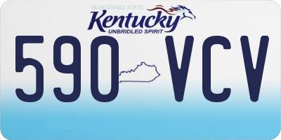 KY license plate 590VCV