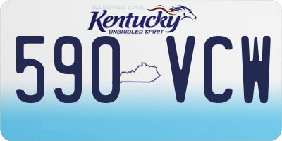 KY license plate 590VCW