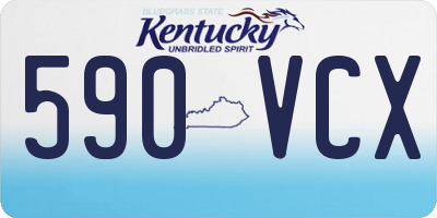 KY license plate 590VCX