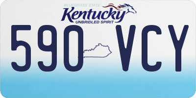KY license plate 590VCY