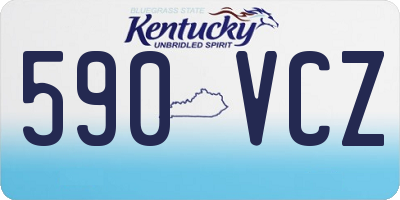 KY license plate 590VCZ