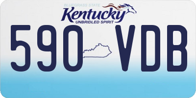 KY license plate 590VDB