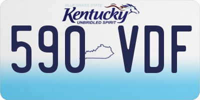 KY license plate 590VDF