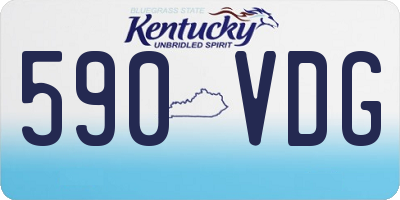 KY license plate 590VDG