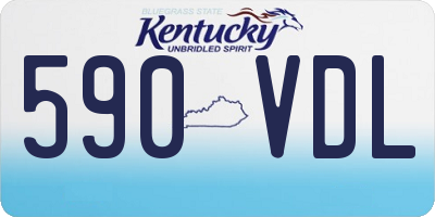 KY license plate 590VDL