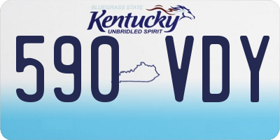 KY license plate 590VDY