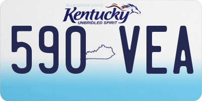 KY license plate 590VEA