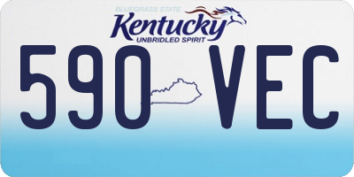 KY license plate 590VEC