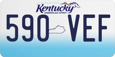 KY license plate 590VEF