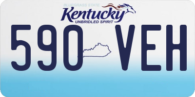 KY license plate 590VEH