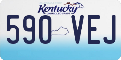 KY license plate 590VEJ