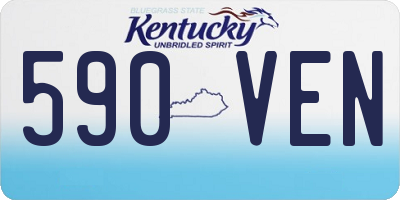 KY license plate 590VEN