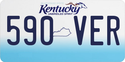 KY license plate 590VER