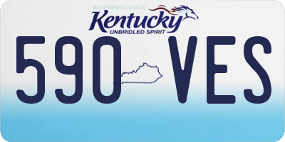 KY license plate 590VES