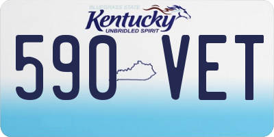 KY license plate 590VET