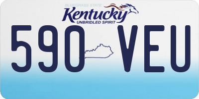 KY license plate 590VEU