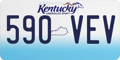 KY license plate 590VEV
