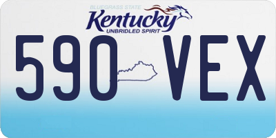 KY license plate 590VEX