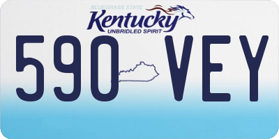 KY license plate 590VEY