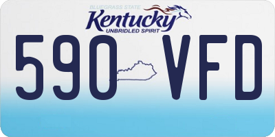 KY license plate 590VFD