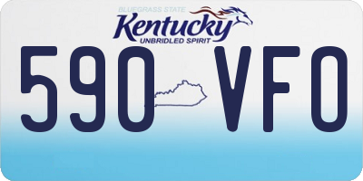 KY license plate 590VFO