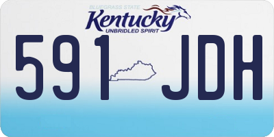 KY license plate 591JDH