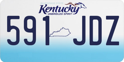 KY license plate 591JDZ