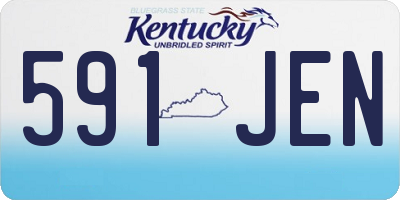 KY license plate 591JEN
