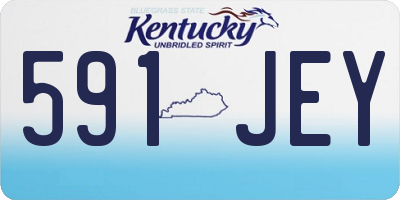 KY license plate 591JEY