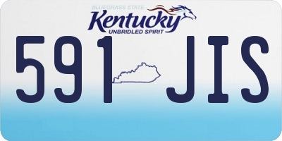 KY license plate 591JIS