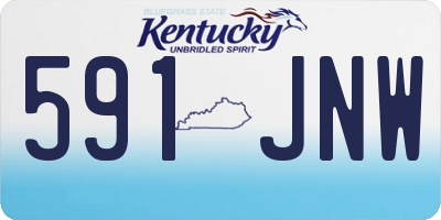 KY license plate 591JNW